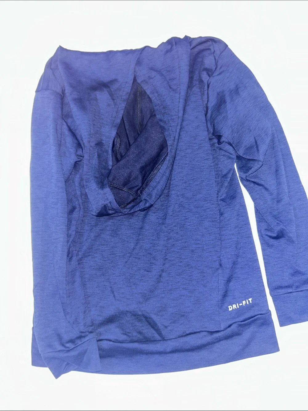Nike Boys Navy Turtleneck Hooded Sweater with Black Swoosh Size XS